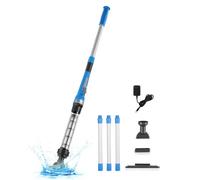 VEVOR Aspiradora de Piscina Recargable, Aspiradora de Mano Inalámbrica de 8,5 GPM para Jacuzzi con Poste de Extensión, para Limpieza Profunda y Succión Potente, para Piscinas Elevadas o Enterradas