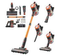 VEVOR Aspiradora Inalámbrica Escoba Recargable, con Potencia de Succión Máxima 40 kPa, con Depósito de Polvo y Pantalla LED, con 47 min Autonomía para Alfombras, Pelo de Mascotas y Suelos Duros