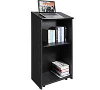 VEVOR Atril de Conferencias 60 x 36 x 120 cm Podio de Presentación de Madera MDF Tapa Inclinada con Estante de Almacenamiento y 4 Ruedas Atril para Presentaciones Recepción Oficina Escuela Restaurante