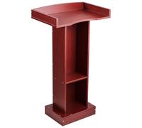 VEVOR Atril de Madera Alto de 105 cm, Soporte de Podio con Superficie de Lectura de 60 x 40 cm, con Estante de Almacenamiento para Aulas, Conferencias, Iglesias, Presentaciones, Discursos, Conciertos