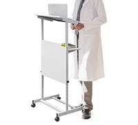VEVOR Atril Podio de Presentación 103cm-135cm Podio Atril 58,4 x 40 cm Podio Móvil de Pie Regulable en Altura Profesional con Superficie Lectura Escritorio Móvil Escritorio de Pie Atril Móvil de Pie