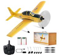 VEVOR Avión RC Avión de Control Remoto de 4 Canales de 2,4 GHz con Estabilizador Giroscópico de 6 Ejes Avión de Entrenamiento para Volar Juguete con 2 Baterías para Adultos, Niños y Principiantes