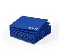 VEVOR Azulejos de Suelo para Hockey sobre Césped Artificial, 8 Piezas, Superficie de Entrenamiento Versátil Entrelazada, Baldosas para Pista de Baile, (Azul, 8 Pies Cuadrados/Caja), 315 x 315 x 16 mm