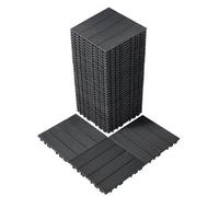 VEVOR Azulejos Entrelazados para Terraza, 33444 c㎡, Plástico, Resistentes al Agua, para Uso en Exteriores, para Todo Tipo de Climas, para Porches, Piscinas, Balcones, Gris Oscuro, 300 x 300 x 20 mm