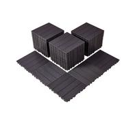 VEVOR Azulejos Entrelazados para Terraza, de Plástico, Resistentes al Agua, para Uso en Todo Tipo de Climas, para Terrazas, Porches, Piscinas, Balcones, Patios, Marrón Oscuro, 300 x 300 x 20 mm 54 uds