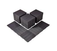 VEVOR Azulejos Entrelazados para Terraza, de Plástico, Resistentes al Agua, para Uso en Todo Tipo de Climas, para Terrazas, Porches, Piscinas, Balcones, Patios, Marrón Oscuro, 300 x 300 x 20 mm 54 uds