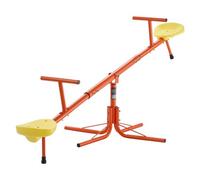 VEVOR Balancín Infantil Capacidad de Carga de 45,4 kg por Asiento, Balancín Giratorio con Patas de Apoyo de 4 Puntas, Equipo de Juegos para Exteriores Giratorio de 360° para Niños Mayores de 3 Años