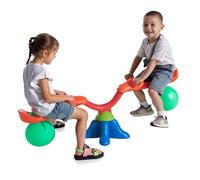 VEVOR Balancín Infantil con Capacidad de Carga de 24,9 kg por Asiento, Balancín Giratorio con Asas, Equipo de Juegos para Exteriores para Niños Giratorio de 360° para Niños de 3+ Años, Multicolor
