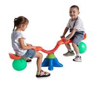 VEVOR Balancín Infantil con Capacidad de Carga de 24,9 kg por Asiento, Balancín Giratorio con Asas, Equipo de Juegos para Exteriores para Niños Giratorio de 360° para Niños de 3+ Años, Multicolor