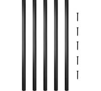 VEVOR Balaustre de Barandilla 101 PCS Balaustre de Aleación de Aluminio 66 x 1,9 cm Balaustre Cuadrado de Barandilla Superficie con Recubrimiento de Polvo Balaustre de Aluminio Negro con 101 Tornillos