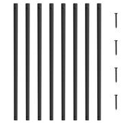 VEVOR Balaustre de Metal para Escaleras 965 x 25 mm Husillo de Barandilla Plano de Aleación de Aluminio 72 Varillas de Cubierta con Tornillos Barandilla Hueca Clásica Recubrimiento en Polvo Negro