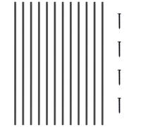 VEVOR Balaustres de Metal para Escaleras Varillas Cuadradas de Aleación de Aluminio 1118x13 mm 31 Balaustres de Cubierta con Tornillos Barandilla Recta Hueca Clásica Recubrimiento de Polvo Negro Satén