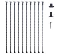 VEVOR Balaustres metálicos para escaleras de acero 1122mm retorcidos con zapatas
