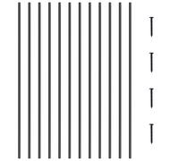 VEVOR Balaustres de Metal para Escaleras Varillas Cuadradas de Aleación de Aluminio 1118x13 mm 31 Balaustres de Cubierta con Tornillos Barandilla Recta Hueca Clásica Recubrimiento de Polvo Negro Satén