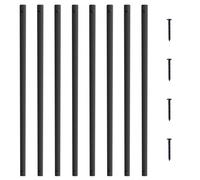 VEVOR Balaustre de Metal para Escaleras 750 x 25 mm Husillo de Barandilla Plano de Aleación de Aluminio 51 Varillas de Cubierta con Tornillos Barandilla Hueca Clásica Recubrimiento en Polvo Negro