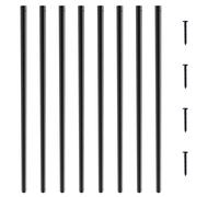 VEVOR Balaustres de Metal para Escalera, Husillos de Barandilla Decorativos de Aluminio, Paquete de 101 Balaustres de Cubierta con Tornillos, Barandilla Cubierta Hueca Clásica Negro 19 x 19 x 810 mm