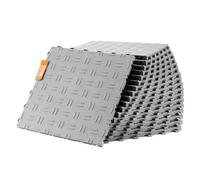 VEVOR Baldosas de Garaje Entrelazadas 25 Piezas Baldosas de PP para Suelo de Garaje 305 x 305 x 13,4 mm Textura Antideslizante de Doble Cara, para Garajes, Sótanos, Talleres de Reparación, Plata