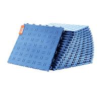 VEVOR Baldosas de Garaje Entrelazadas 25 Piezas Baldosas de PP para Suelo de Garaje 305 x 305 x 13,4 mm Textura Antideslizante de Doble Cara, para Garajes, Sótanos, Talleres de Reparación, Azul