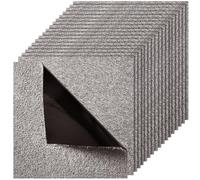 VEVOR Baldosas de Moqueta Modulares, 457,2 x 457,2 x 12 mm, Paquete de 10, Autoadhesivas, Cubren 2 m², Ideales para Moqueta, para Salones, Oficinas y Viviendas de Alquiler, Color Marrón Oscuro