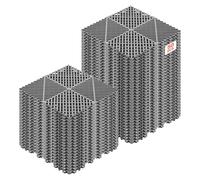 VEVOR Baldosas para Garaje Entrelazadas, 310 x 310 mm, Paquete de 50 Unidades, Azulejos de Drenaje de Polipropileno, Antideslizante, Autoventilado, Suelo Modular para Baño Cocina Piscina, Color Gris