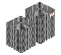 VEVOR Baldosas para Garaje Entrelazadas, 310 x 310 mm, Paquete de 55 Unidades, Azulejos de Drenaje de Polipropileno Autoventilados, Suelo Modular Antideslizante, para Baño Cocina Zonas Húmedas, Gris