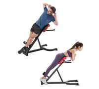 VEVOR Banco de Hiperextensión con Silla Romana, Máquina de Extensión Ajustable 136 kg, Equipo de Ejercicio Multifunción para Glúteos, Isquiotibiales, Espalda Baja y Abdominales, para Gimnasio