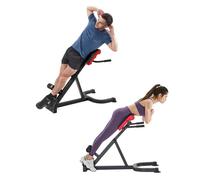 VEVOR Banco de Hiperextensión con Silla Romana, Máquina de Extensión Ajustable 136 kg, Equipo de Ejercicio Multifunción para Glúteos, Isquiotibiales, Espalda Baja y Abdominales, para Gimnasio