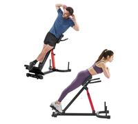 VEVOR Banco de Hiperextensión con Silla Romana, Máquina de Extensión Ajustable de 158 kg, Equipo de Ejercicio Multifunción para Glúteos, Isquiotibiales, Espalda Baja y Abdominales, para Fitness