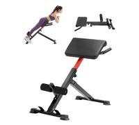 VEVOR Banco de Hiperextensión con Silla Romana, Máquina de Extensión Ajustable y Plegable de 113 kg, Equipo de Ejercicio Multifunción para Glúteos, Isquiotibiales, Espalda y Abdominales, Negro