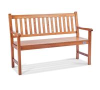 VEVOR Banco de Jardín 127cm Madera 363kg Parque Terraza Banco de Parque 3 Plazas