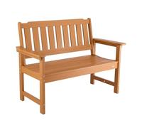 VEVOR Banco de Jardín 1283 x 620 x 930 mm Banco de Exterior para 2-3 Personas Estructura de Plástico con Respaldo y Reposabrazos Asiento Exterior para Patio, Jardín, Parque, Porche, Color de Madera