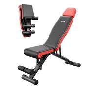 VEVOR Banco de Pesas Ajustable de 260 kg para Entrenamiento de Cuerpo Completo, para Entrenamiento de Fuerza en el Gimnasio en Casa, para Cabeza y Cuello y Plegado Tápido, 1380 x 305 x 430 mm