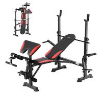 VEVOR Banco de Pesas Ajustable Multifuncional para Entrenamiento de Cuerpo Completo, Banco de Ejercicios de 300 kg para Entrenamiento de Fuerza en el Gimnasio en Casa, 1730 x 1370 x 1300 mm, Negro