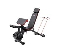 VEVOR Banco de Pesas Ajustables de 363 kg para Entrenamiento de Cuerpo Completo en el Gimnasio en Casa, Banco Plano con Extensión de Piernas, Ajuste Rápido, 1878 x 530 x (880-1000) mm, Negro