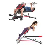 VEVOR Banco de Pesas Multifuncional para Entrenamiento de Cuerpo Completo, con Silla Romana, Equipo de Extensión de 300 kg para Entrenamiento de Espalda, Brazos y Abdominales, Acero al Carbono