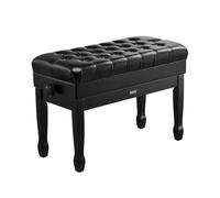 VEVOR Banco de Piano 750x360x515-595 mm Silla de Piano con Cojín Acolchado de Alta Densidad Almacenamiento para Libros de Música Taburete de Madera para Piano para Tocador, Sala de Estar, Dormitorio