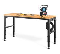 VEVOR Banco de Trabajo de Altura Ajustable 72-97 cm Banco para Taller Escritorio de Tablón de Roble 122 x 61 cm Marco de Acero Mesa de Trabajo Carga de 900 kg para Garajes, Talleres, Oficinas, Hogares