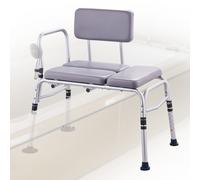 VEVOR Banco de Transferencia para Bañera de 500 Libras, Asientos de Ducha para Adultos, Banco de Ducha Ligero para Ancianos y Discapacitados con Asiento Acolchado, Asientos de Baño Antideslizantes con