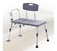VEVOR Banco de Transferencia para Bañera, para Personas Mayores y Discapacitadas, Asientos de Baño Antideslizantes con Reposabrazos y Respaldo Reversible, Capacidad de 180 kg, 840 x 600 x 940 mm