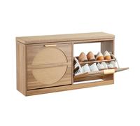 VEVOR Banco de Zapatero 988 x 240 x 500 mm Zapatero con Cojín Capacidad de Carga 200 kg Organizador de Zapatos con Cajones Abatibles, 4 Compartimentos para Entrada de Puerta, Pasillo, Sala de Estar