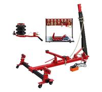 VEVOR Banco Enderezador de Carrocería Automotriz Extractor de Marco de Automóvil 6 T Máquina de Marco de Carrocería con Poste Giratorio Bomba de Pie Hidráulica, Gato de Aire, Reparación