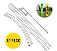 VEVOR Bandera de Plumas, 4,3 m 10 Kits Bandera de Estandarte de Pluma, 25 mm Poste de Bandera de Pluma, Banderas Publicitarias, Bandera Tipo Pluma con Bolsa para Apertura, Presentaciones de Tiendas