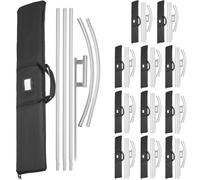 VEVOR Bandera de Plumas, 4,3 m 12 Kits Bandera de Estandarte de Pluma, 25 mm Poste de Bandera de Pluma, Banderas Publicitarias, Bandera Tipo Pluma con Bolsa para Apertura, Presentaciones de Tiendas