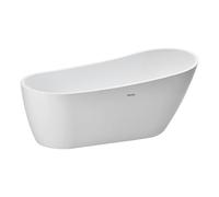 VEVOR Bañera Exenta Moderna 170 x 74 x 70 cm, Bañera Acrílica Oval de 215 L