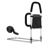 VEVOR Barandilla de Cama de 610 x 400 x 645 mm, con Asa Lateral y Pasamanos de PU, Tubo de Acero al Carbono para Personas Mayores, Compatible con Camas King, Queen, Matrimoniales e Individuales