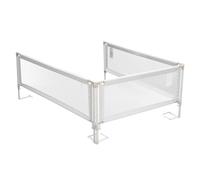 VEVOR Barandilla de Cama Infantil de 3 Lados, Tubo de Hierro Reforzado, Tela Oxford, Altura Ajustable de 68 a 89 cm, para Camas Tamaño Queen, Grosor de Colchón de 5 a 27 cm, 2000 x 620 mm, Gris