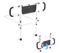 VEVOR Barandilla de Cama para Personas Mayores Carga de 204 kg Ayuda para Levantarse Asa de Cama con 2 patas de soporte y correa de sujeción Altura Ajustable de 490 a 515 mm Protectora Ancianos