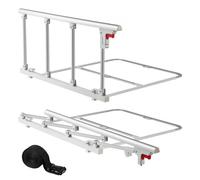 VEVOR Barandilla de Cama Plegable a Personas Mayores, 97 cm, con Correa de Sujeción, Protección Anticaídas y Protección de Bordes, Compatible con Camas King, Queen, Matrimoniales e Individuales