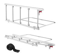 VEVOR Barandilla de Cama Plegable Personas Mayores, 122 cm, con Correa de Sujeción, Protección Anticaídas, Asa de Protección a Las Manos y Protector de Bordes, a Camas King, Queen, Matrimoniales