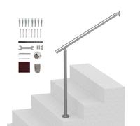 VEVOR Barandilla de Escalera 80 cm Pasamanos de Escalera para Escalones Exteriores de Acero Inoxidable Montaje en Pared y Suelo con Kit de Instalación para Personas Mayores, Porche, Terraza, Plata